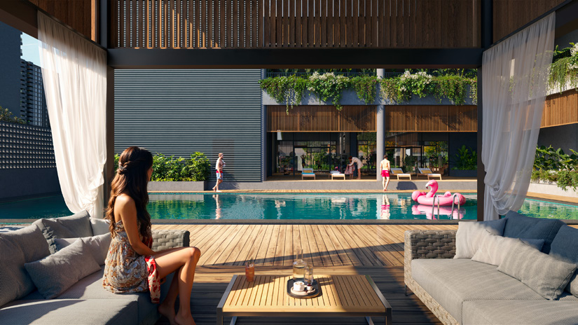 Assetz Mizumi Reserve clubhouse pool deck